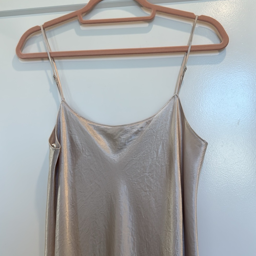 Vince Champagne Beige satin Slip Dress - Picture 2 of 8